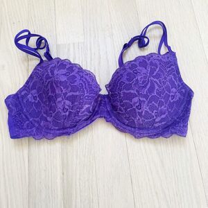 BUY 1 GET 1 FREE Victorias Secret Lightly Lined Demi 36C Purple Lace bra date ni